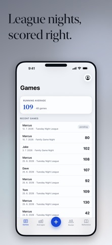 Pintally Bowling Score Keeper iPhone screenshot