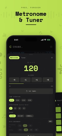 Crank. Music Practice Tracker Screenshot 2 of 6