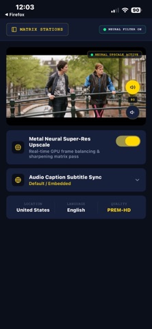 Starlight TV Display. iPhone screenshot