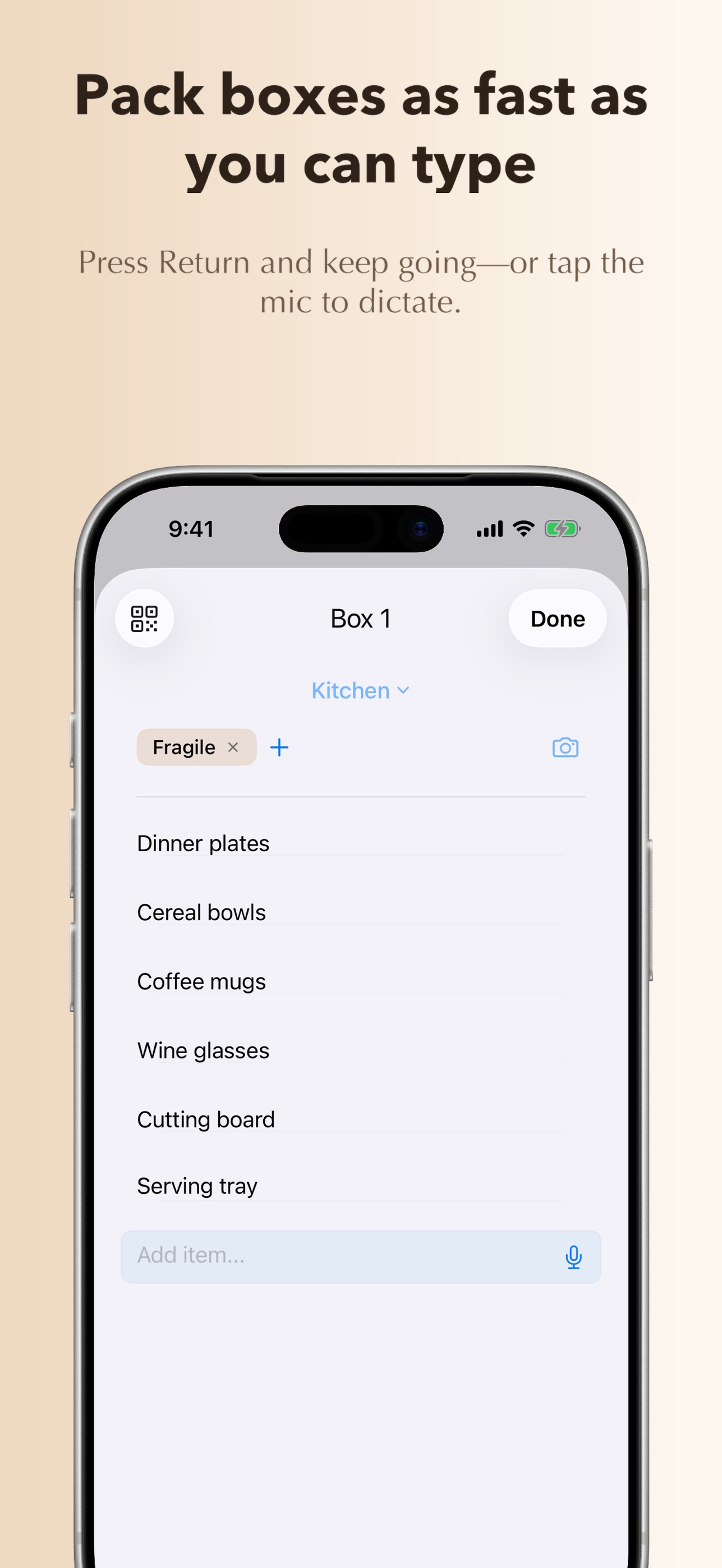 Screenshot 1 of Moving Box Tracker: Find Items
