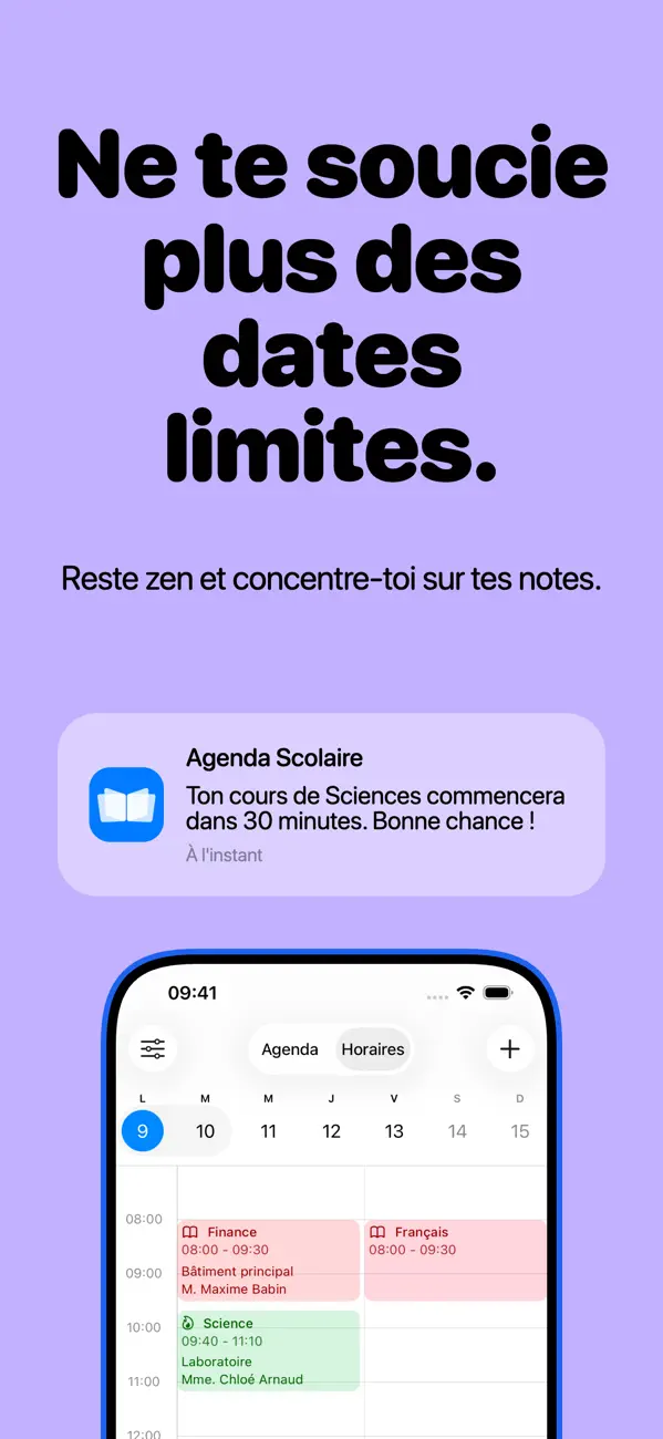 Screenshot #3 pour Agenda Scolaire - Horaires