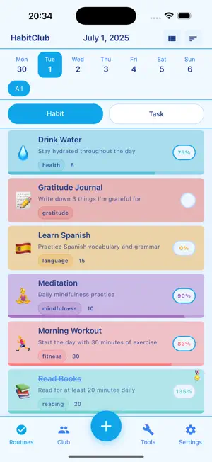 HabitClub - Daily Habit & Task screenshot 1