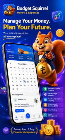 Budget Squirrel: Money Tracker Screenshot 1 of 6