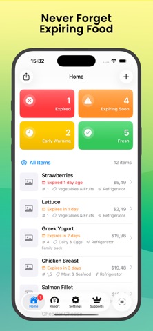 Foodiry – Food Expiry Tracker iPhone screenshot