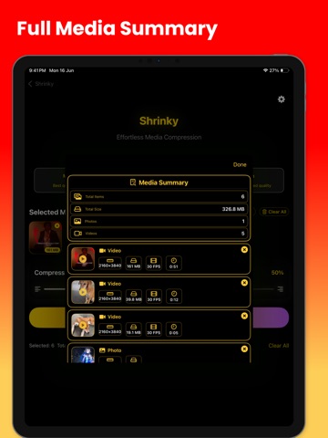 Video Compressor - Shrinky iPad screenshot