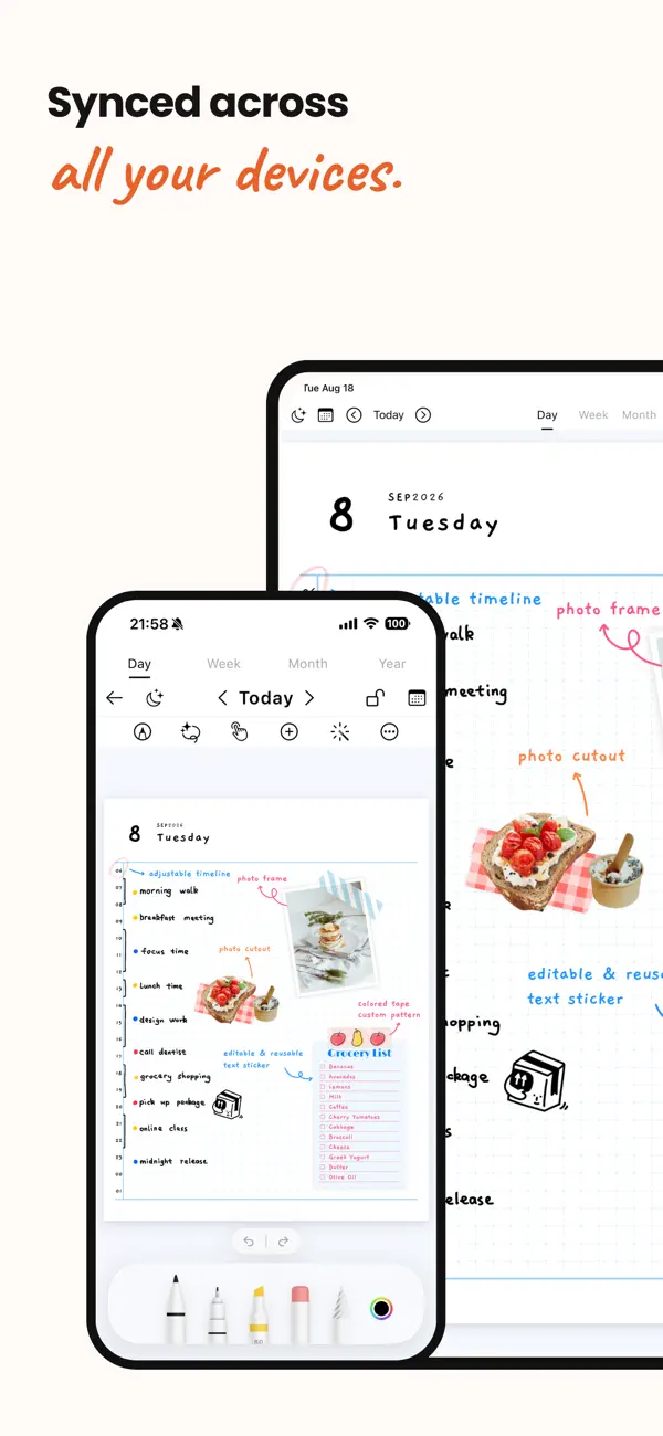 Screenshot #3 pour Mino: Minimal Bullet Journal