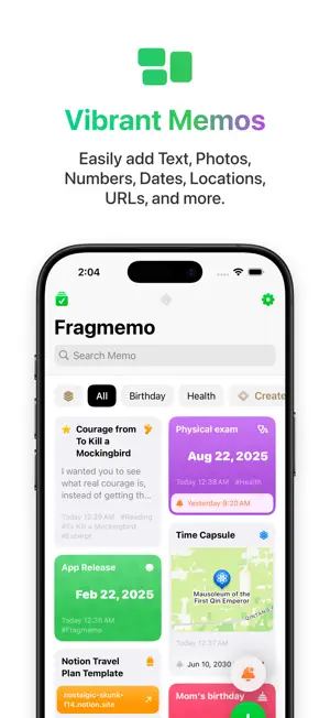 Fragmemo: Note,Reminder,Widget screenshot 1