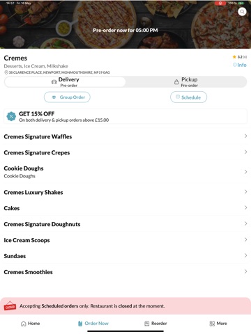 Cremes iPad screenshot