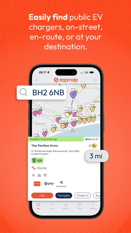 Zapmap: EV charging points map screenshot 2 of 6