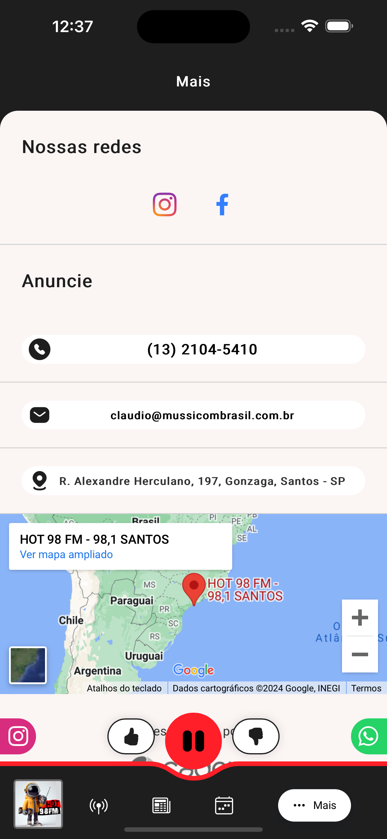 HOT 98 FM SANTOS