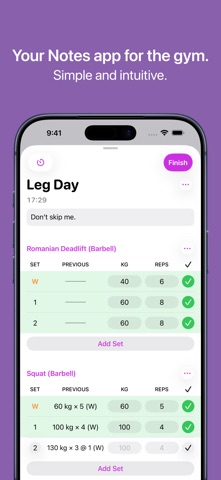 Hypertrophy: Gym Workout Log Screenshot 1 of 5