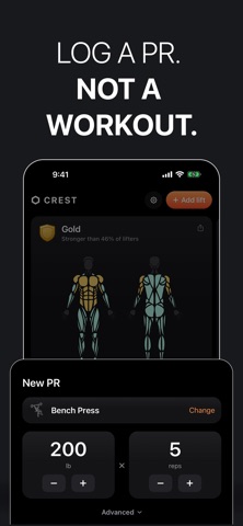 CREST: PR Tracker, 1RM Log screenshot 6