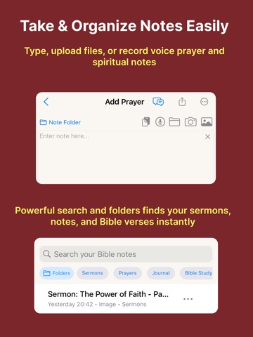 Bible Note Taker, Record, Chat iPad screenshot