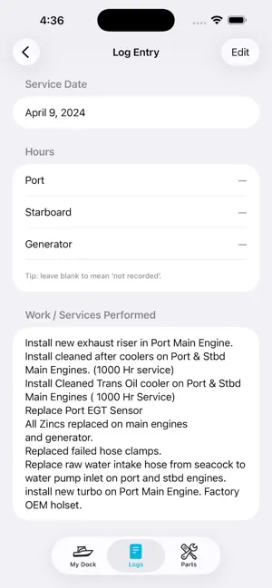 Marine Engine Logbook screenshot 4