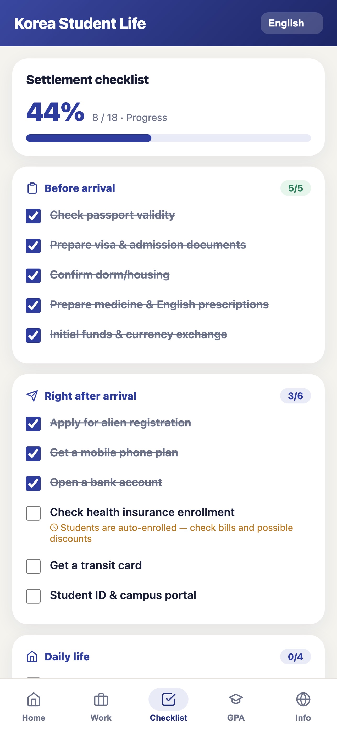 Screenshot 3 of Korea Student Life