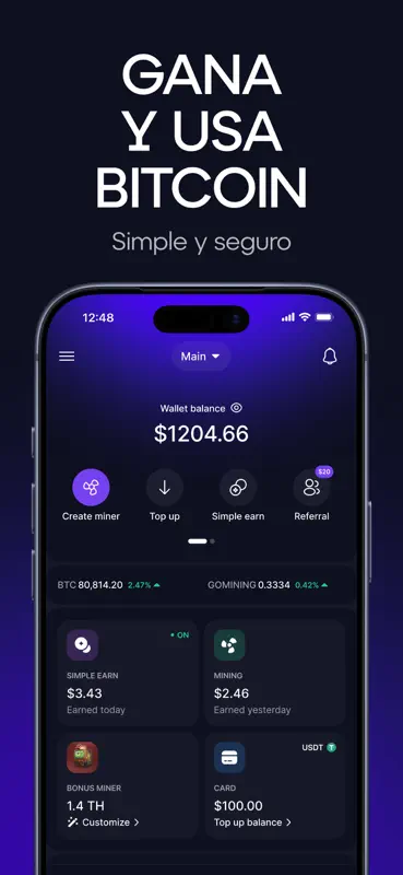 GoMining: BTC Mining & Finance screenshot 1 of 7