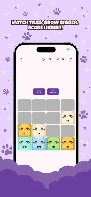 Keycap Cats Cute Merge Puzzle screenshot 2