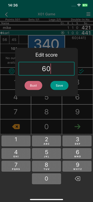 Darts Scoreboard App Screenshot 7 of 10