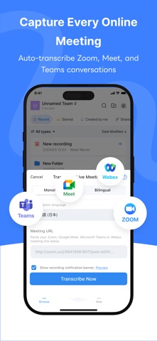 Notta Transcribe Voice to Text iPhone screenshot
