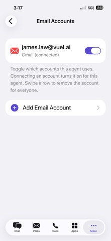 Vuel - Personal AI Assistant iPhone screenshot