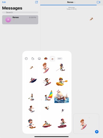Water Sport Stickers iPad screenshot