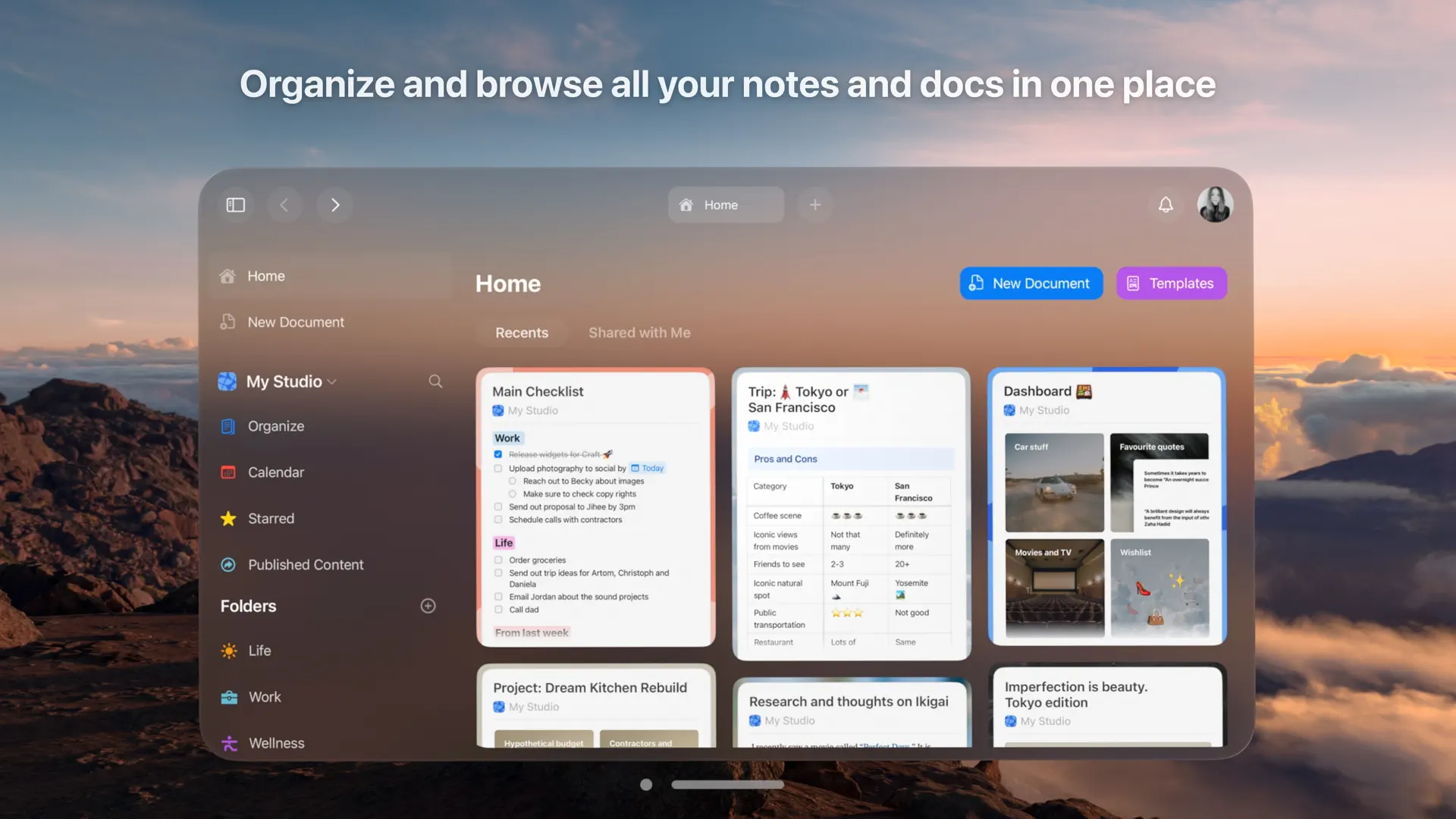 Craft: Write docs, AI editing screenshot