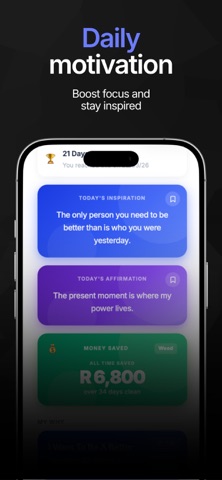 Sobria: Quit Bad Habits iPhone screenshot