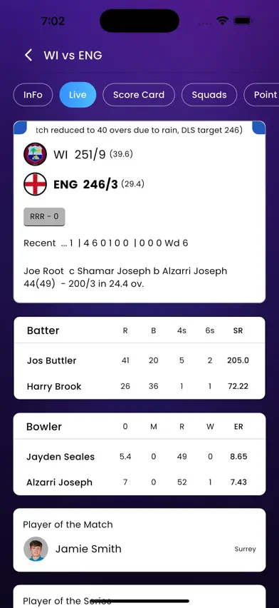 WebCric – Live Cricket HD screenshot 3