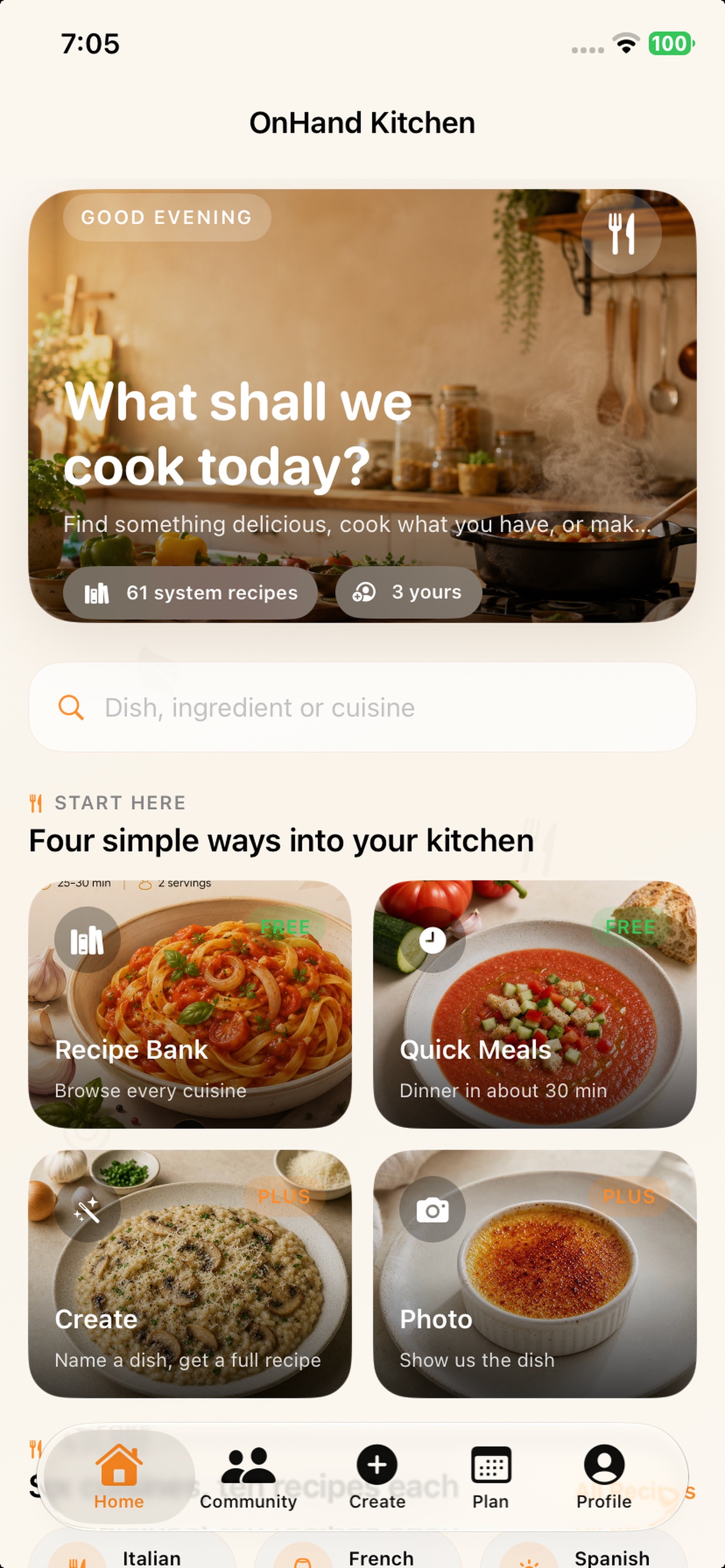 Screenshot 1 of OnHand Kitchen