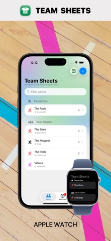 Team Sheets screenshot