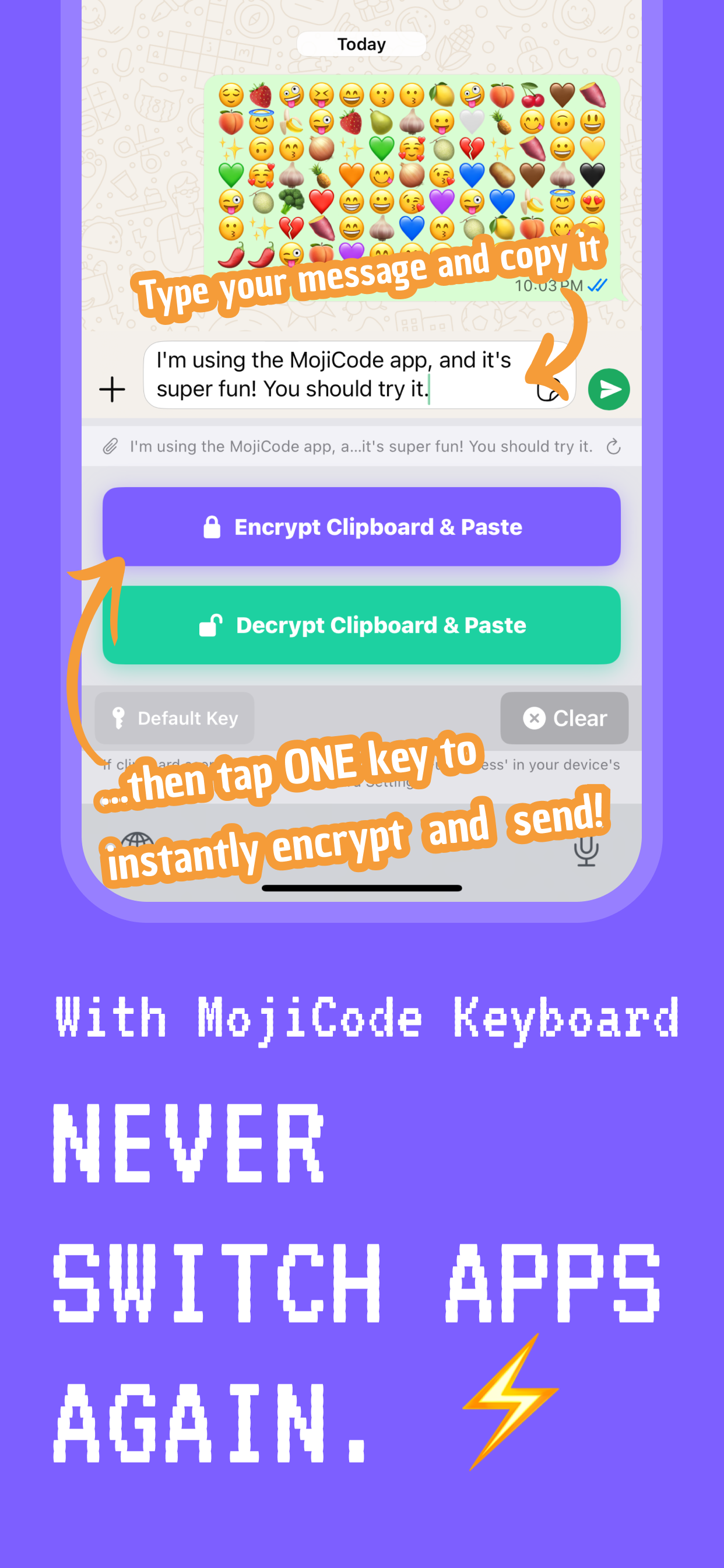 MojiCode: Encrypted Messaging