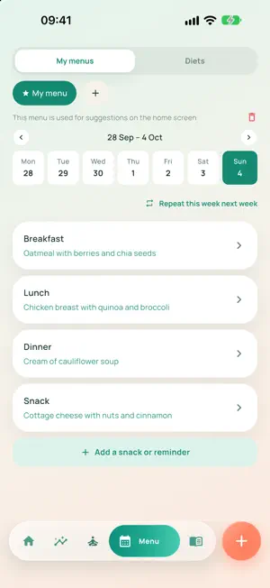 Weight Loss: Calories & Menu screenshot 4