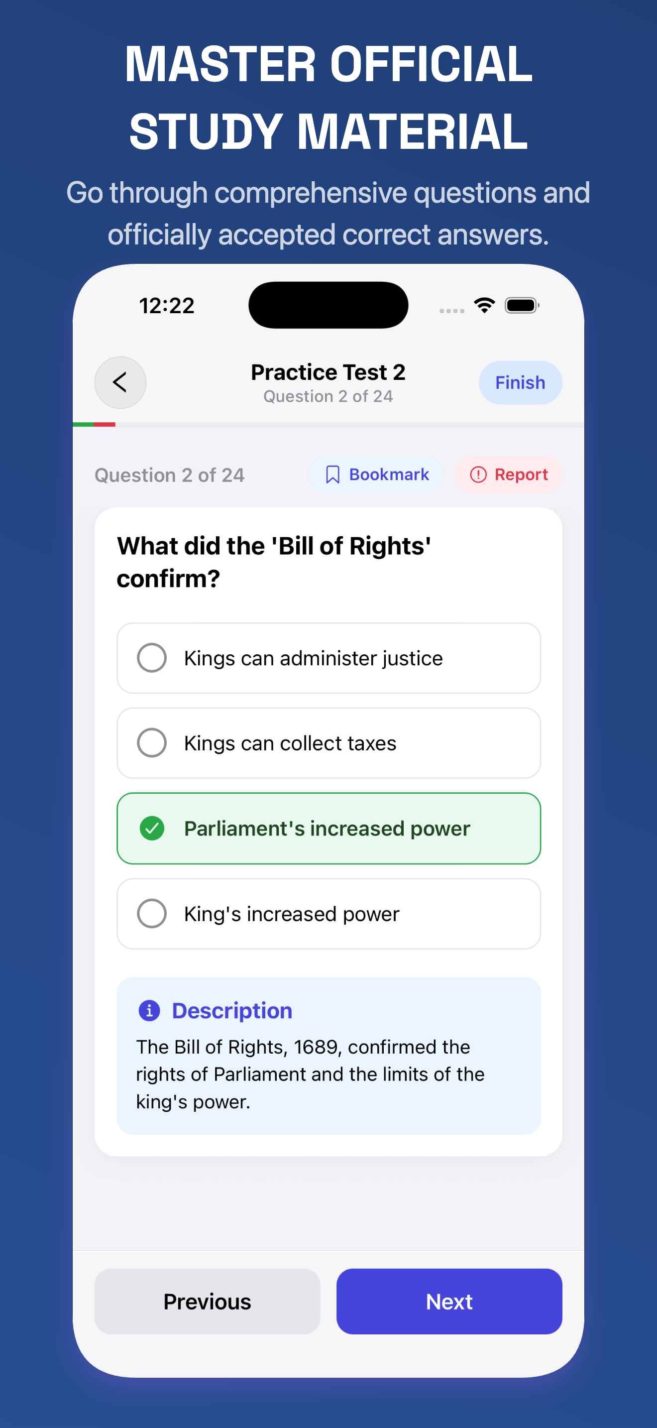 Life in the UK Test Q&A 2026 screenshot 4
