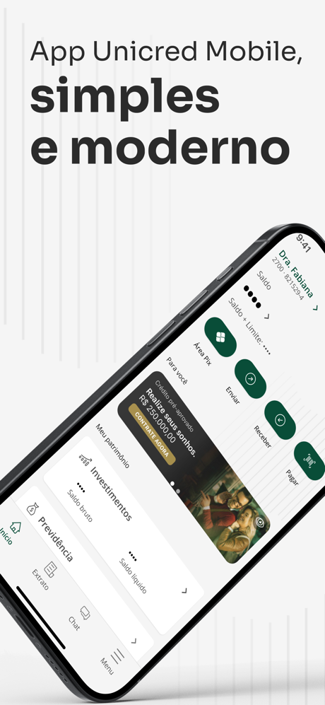 Unicred: Conta, Crédito, Pix screenshot 1