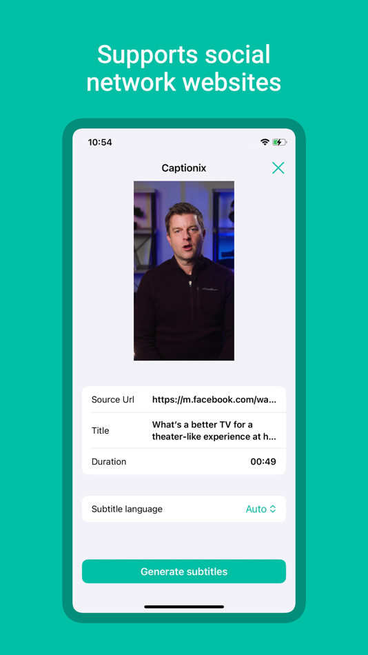 #2. Video Transcription: Captionix (iOS) 由: FoxfortMobile