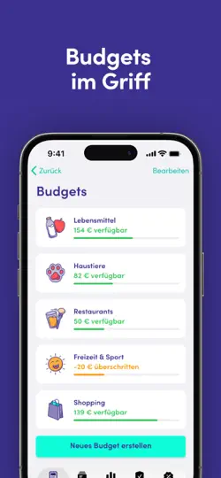 Screenshot von Finanzguru - Konten & Verträge auf dem iPhone 6