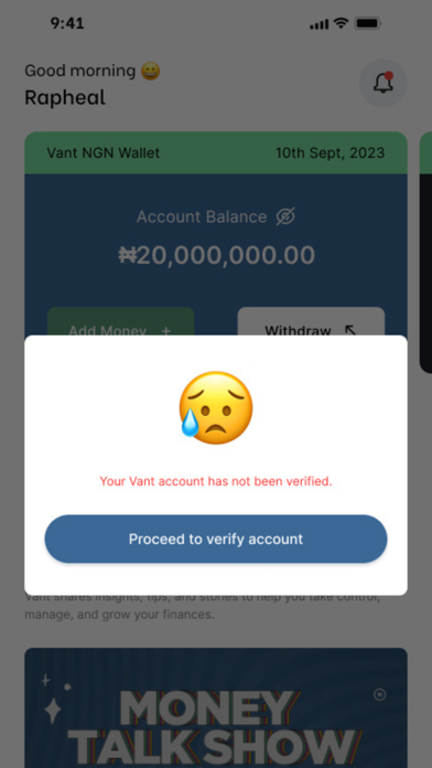 Vant - Bank, Save & Invest Screenshot