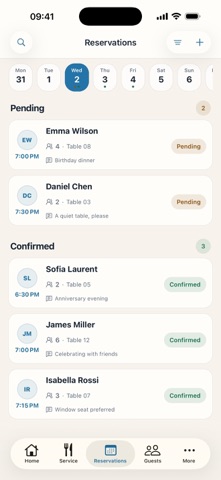 Table Genie Business iPhone screenshot