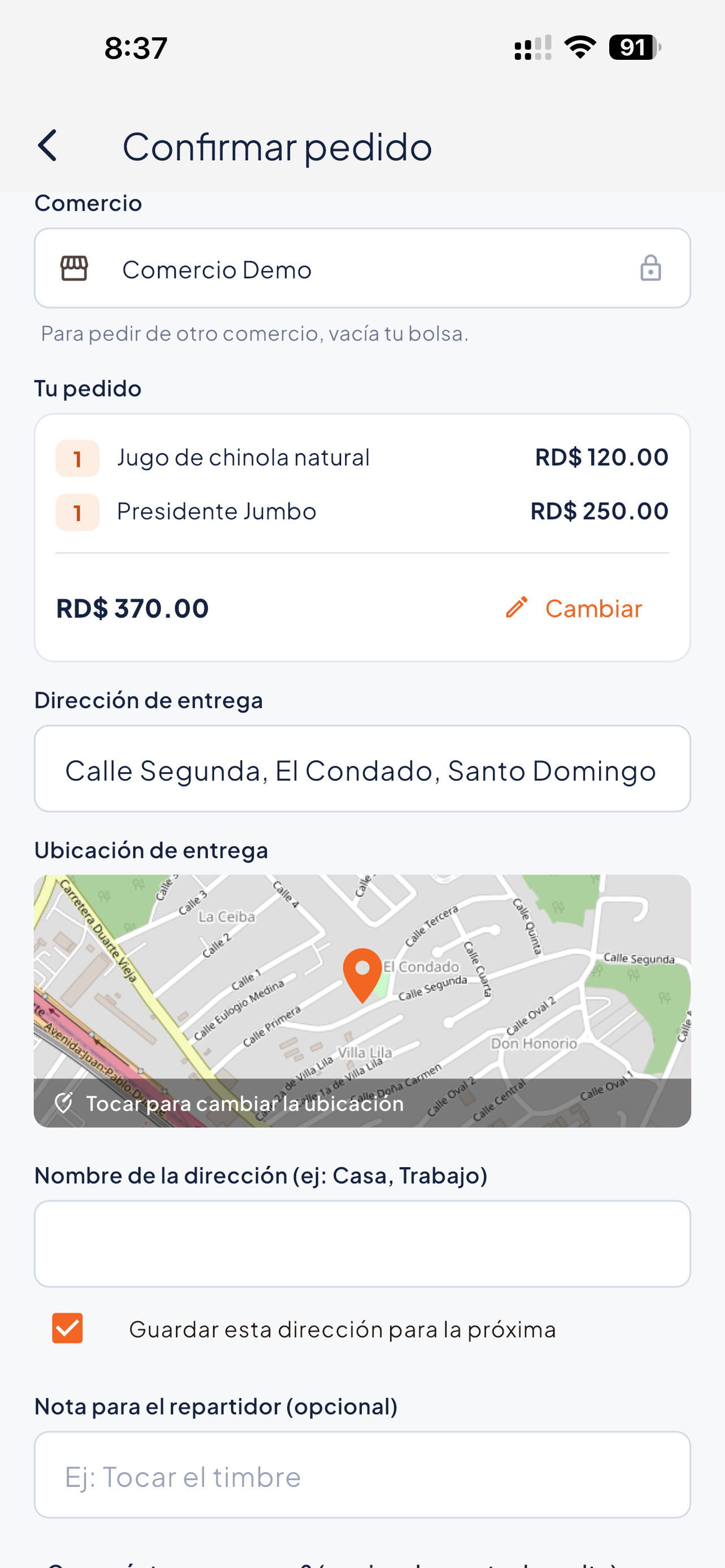Rapido Ya: Delivery y Mandados screenshot 6