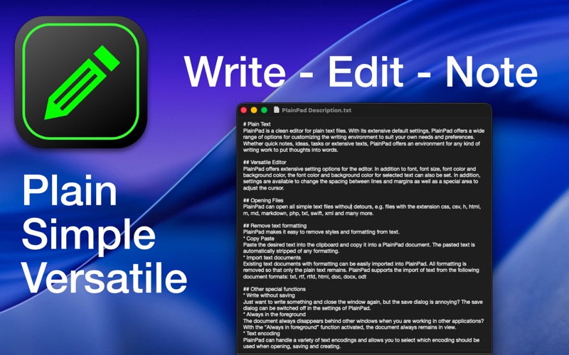 Screenshot #1 pour PlainPad
