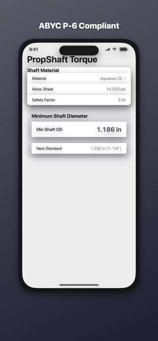 Propeller Shaft Torque Calc Screenshot 2 of 3