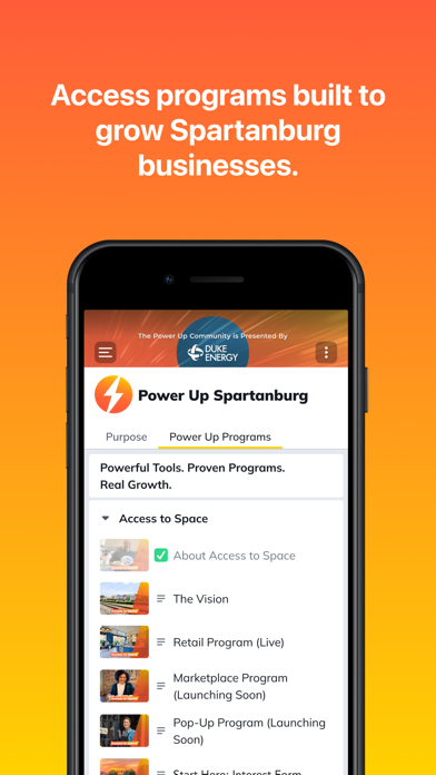 Power Up Spartanburg iPhone screenshot 2 - Social Networking app