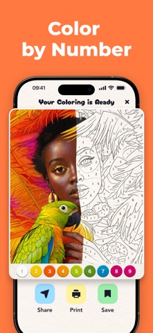 AI Coloring Pages & Book Maker iPhone screenshot
