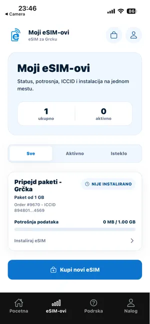 GrckaInternet eSIM screenshot 2