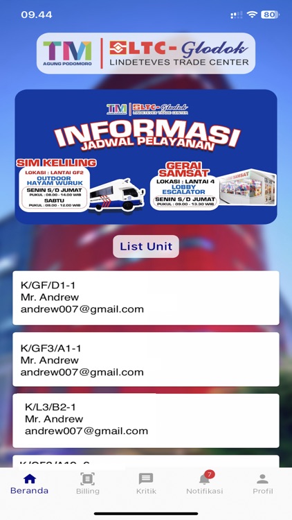 Tenant Portal LTC-Harco Glodok