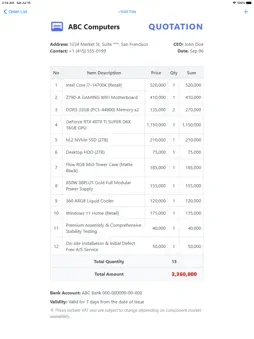 Order List - Quote screenshot 5