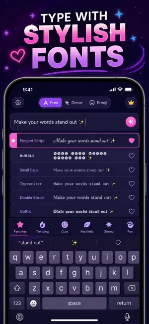 Fonts Keyboard - Cool Text screenshot 2