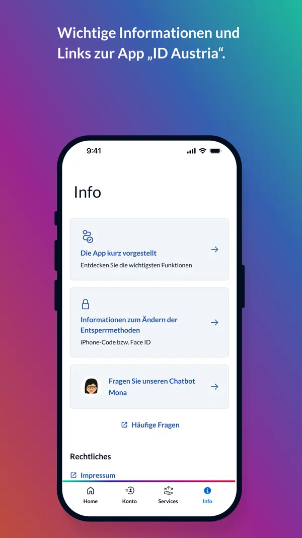 ID Austria iPhone App Screenshot 4 – Produktivität