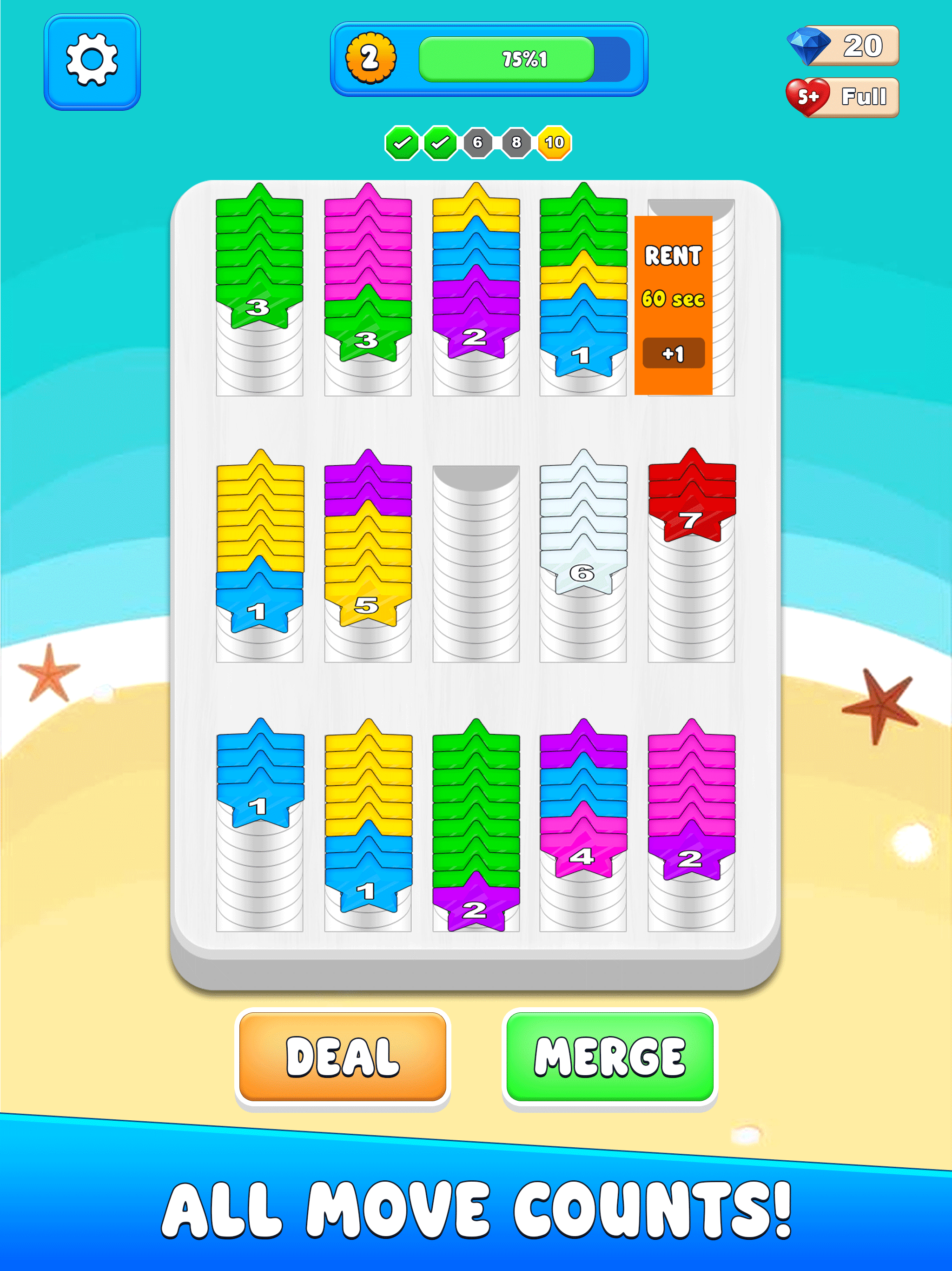 Stars Sort Merge Puzzle screenshot 8