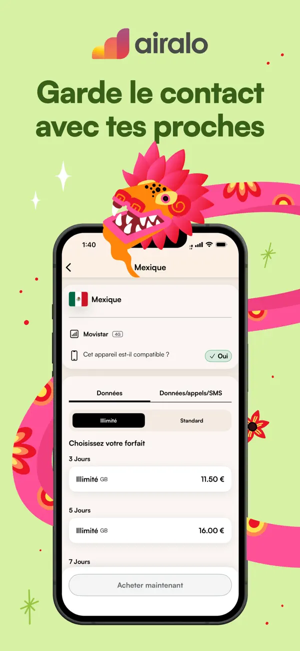 Screenshot #1 pour Airalo: eSIM Voyage & Internet